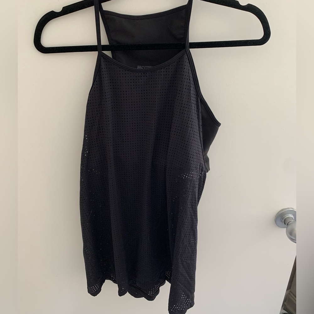EUC DYI Mesh Spaghetti Strap Top with built in bra - Large